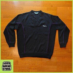 Authentic FedEx VF Imagewear Pullover Sweater | Black & Purple | Stan Herman